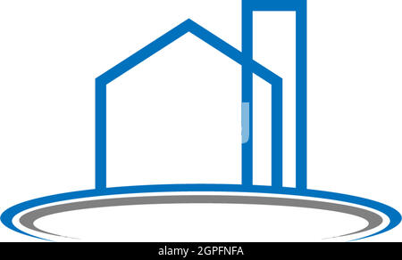 Logo-Symbol für Gebäude, Eigentum, Haus Stock Vektor