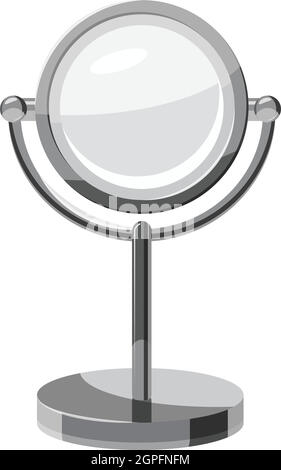 Make-up-Spiegel-Symbol, grauen monochromen Stil Stock Vektor