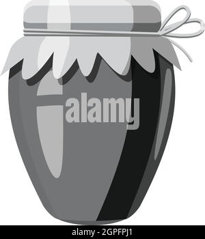 Jar-Symbol, grauen Stil Monochrom Stock Vektor