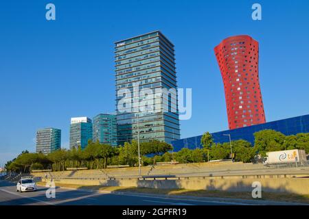 Plaça Europa, Avinguda de la Gran Via de l'Hospitalet, Provinz Barcelona, Katalonien, Spanien. Stockfoto