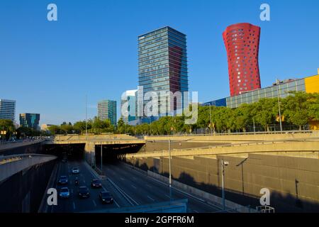 Plaça Europa, Avinguda de la Gran Via de l'Hospitalet, Provinz Barcelona, Katalonien, Spanien. Stockfoto