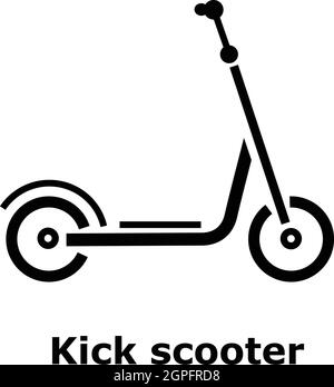 Kick Scooter Symbol, einfachen Stil Stock Vektor