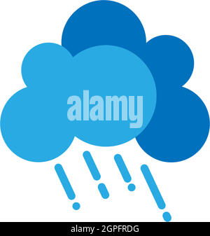 Logo „Rainy Cloud“-Icon-Konzept Stock Vektor