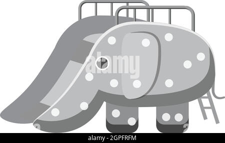 Kinder Rutsche Elephant Symbol Stock Vektor