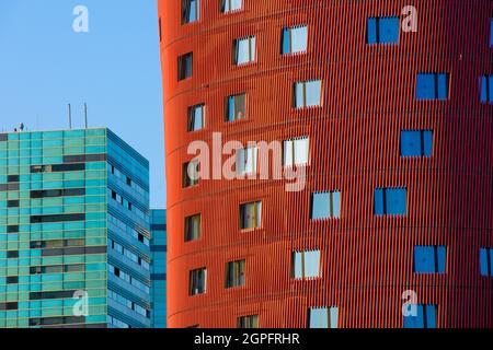 Details. Hotel Porta Fira by Toyo Ito, L´Hospitalet de Llobregat, Provinz Barcelona, Katalonien, Spanien Stockfoto