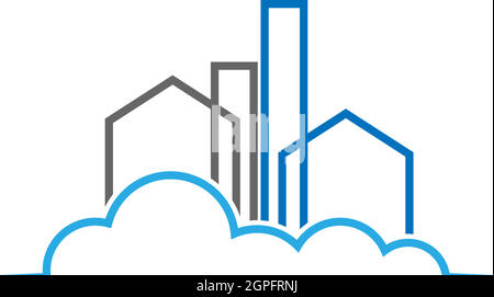 Logo-Symbol für Gebäude, Eigentum, Haus Stock Vektor