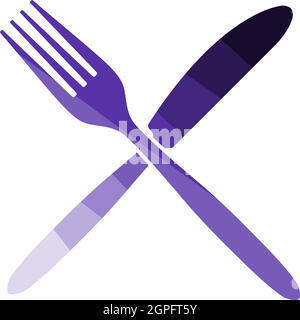 Symbol Für Gabel Und Messer Stock Vektor