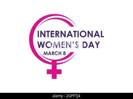 Happy Women's Day typografische Design-Elemente. Stock Vektor