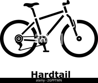 Hardtail Bike Symbol, einfachen Stil Stock Vektor