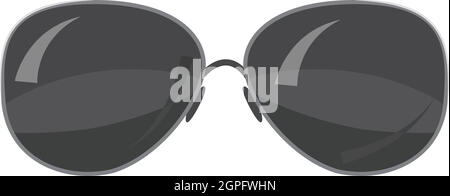 Schwarze Sonnenbrille Symbol, grauen Stil Monochrom Stock Vektor