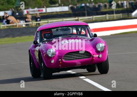 Mike Whitaker, Mike Jordan, AC Cobra Dreiblake, Stirling Moss Memorial Trophy, mit GT-Autos mit geschlossenem Cockpit, die vor 1963 eine Stunde lang gefahren sind Stockfoto