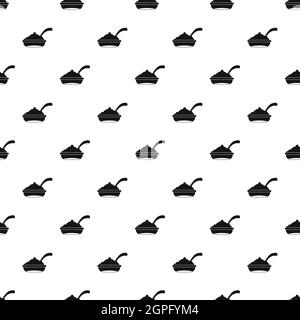 Schale mit Kaviar mit Löffel Muster, einfachen Stil Stock Vektor