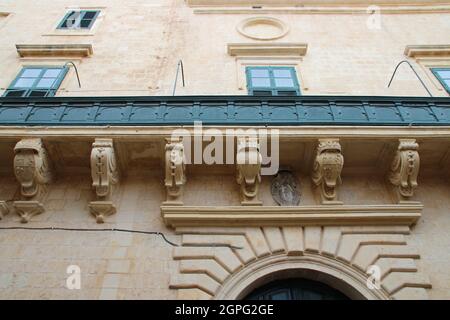 Großer Herrscherpalast in valletta (malta) Stockfoto