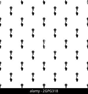 Finger-Pointer und Glühbirne Muster Stock Vektor