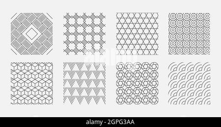 Geometrisches Muster. Abstrakte digitale Hintergründe Technologie Frames Tech Formen Vektor-Illustrationen Stock Vektor