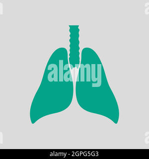 Symbol Für Menschliche Lungen Stock Vektor