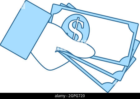 Symbol „Hand Hält Geld“ Stock Vektor