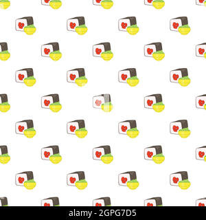 Sushi-Muster, Cartoon-Stil Stock Vektor