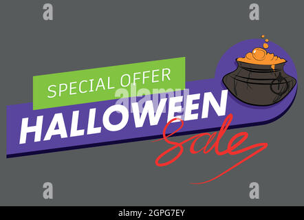 Happy Halloween Sale Banner oder Einladung Stock Vektor