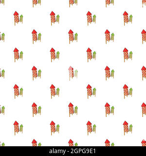 Feuerwerkskörper Muster, Cartoon-Stil Stock Vektor