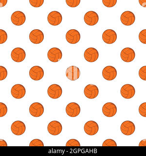 Volleyball-Muster, Cartoon-Stil Stock Vektor