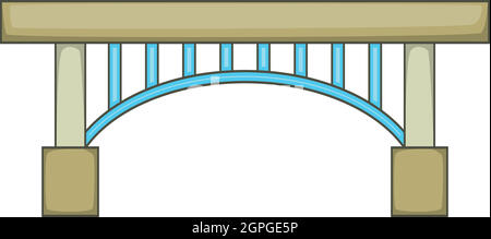 Schmale Brücke Symbol, Cartoon-Stil Stock Vektor