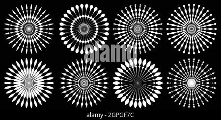 Set von Mandala-Design. Kreative Mandala-Vorlage für Grußkarte, Einladungskarte, Broschüre, Broschüren und Cover-Designs Stock Vektor