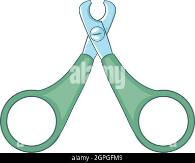Haustier Nagel Klipper Symbol, Cartoon-Stil Stock Vektor