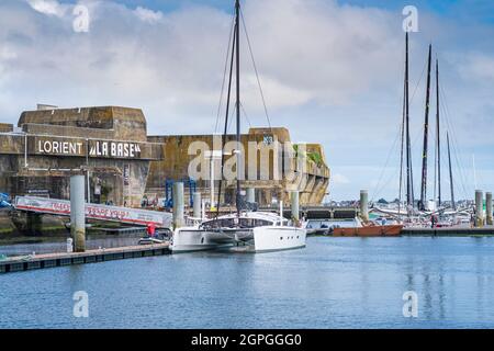 Frankreich, Morbihan, Lorient, Lorient La Base, ehemaliger U-Boot-Stützpunkt, der während des Zweiten Weltkriegs von den Deutschen gebaut wurde Stockfoto