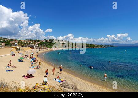 Frankreich, Var (83), Issambres cornice, Roquebrune sur Argens, Les Issambres, La Gaillarde Strand Stockfoto