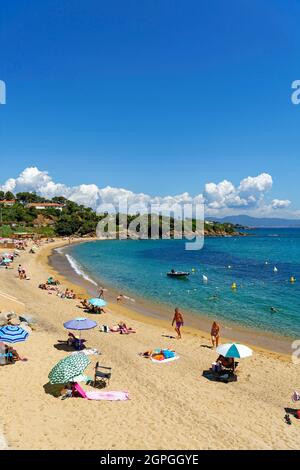 Frankreich, Var (83), Issambres cornice, Roquebrune sur Argens, Les Issambres, La Gaillarde Strand Stockfoto