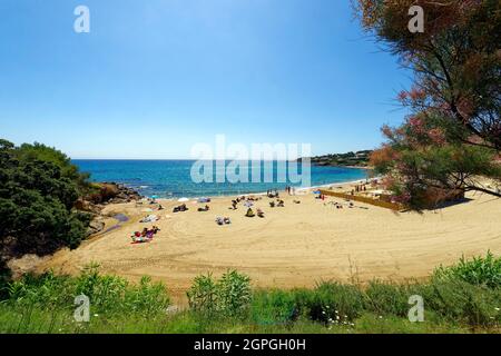 Frankreich, Var (83), Issambres cornice, Roquebrune sur Argens, Les Issambres, La Gaillarde Strand Stockfoto