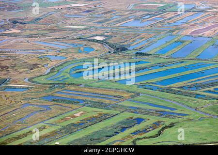 Frankreich, Charente Maritime, Saint Just Luzac, Sümpfe (Luftbild) Stockfoto