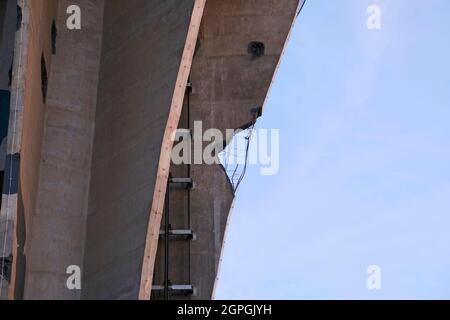 Kroatien, Slawonien, Vukovar, der Wasserturm, Symbol des Widerstands der Stadt gegen den Feind während der Belagerung von Vukovar im Jahr 1991, traf mehr als 600 Mal in 3 Monaten, jetzt ein Denkmal Stockfoto