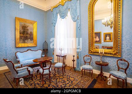 Ungarn, um Budapest, Godollo, barockes Königsschloss von Gödöllö, Sommerresidenz von Sissi (Königin Elisabeth), Salon von Marie Valérie Stockfoto