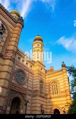 Ungarn, Budapest, von der UNESCO zum Weltkulturerbe erklärt, Pest-Viertel, die große Synagoge Stockfoto