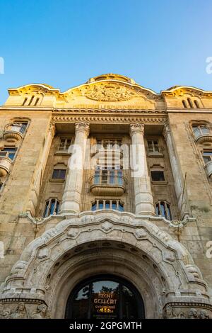 Ungarn, Budapest, das von der UNESCO zum Weltkulturerbe erklärt wurde, Buda-Viertel, Bäder und das Hotel Spa Gellert mit Jugendstildekor Stockfoto