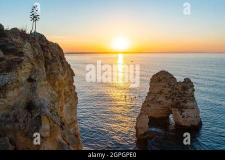 Portugal, Algarve, Lagos, Ponte da Piedade Stockfoto