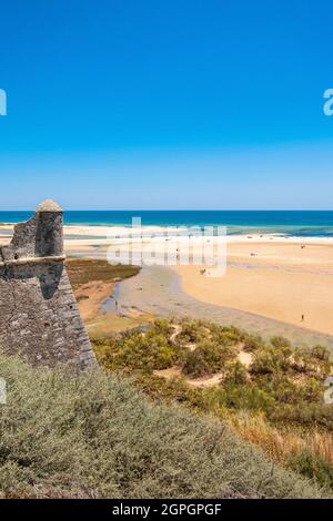 Portugal, Algarve, Tavira, Naturpark Ria Formosa, Festung Cacela Velha Stockfoto