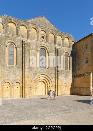 Frankreich, Dordogne, Perigord Noir, Le Buisson de Cadouin, ehemalige romanische zisterzienser-Abteikirche, Bühne auf dem Jakobsweg, der von der UNESCO zum Weltkulturerbe erklärt wurde Stockfoto