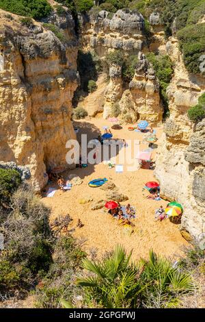 Portugal, Algarve, Albufeira, Evaristo, Praia da Ponta Pequena Stockfoto