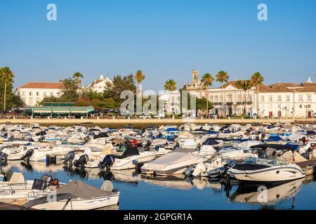 Portugal, Algarve, Faro, die Altstadt, die Marina Stockfoto