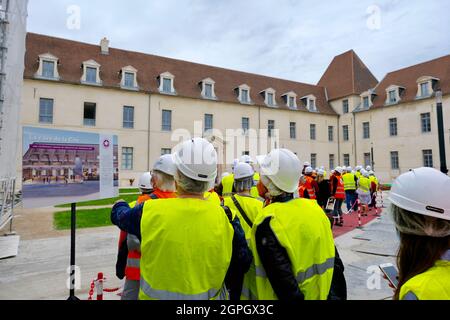 Frankreich, Cote d'Or, Dijon, von der UNESCO zum Weltkulturerbe erklärt, die Baustelle der Cite Internationale de la Gastronomie et du Vin, dem zukünftigen Keller der Stadt Stockfoto