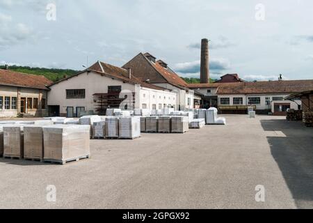 Frankreich, Haute Saone, Kristallglaswerk von Passavant la Rochree Stockfoto