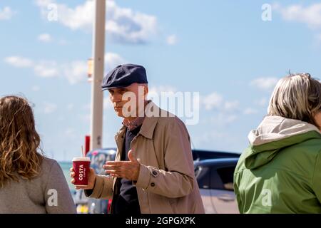 Brighton, Sussex, Großbritannien. September 2021. Delegierte und Parteimitglieder nehmen an der Labour Party Konferenz Teil. Kredit: Newspics UK South/Alamy Live Nachrichten Stockfoto