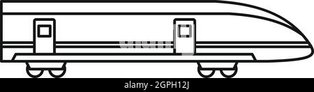 Moderne high-Speed-Bahn-Symbol, Umriss-Stil Stock Vektor