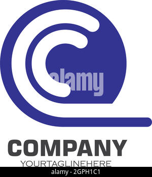 Vektorsymbol für C-Logo-Vorlage Stock Vektor