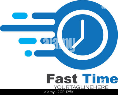 Uhr, Zeit Logo Symbol Illustration Design Vektor Stock Vektor