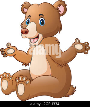 Vektor-Illustration von Cute Bear Cartoon Stock Vektor