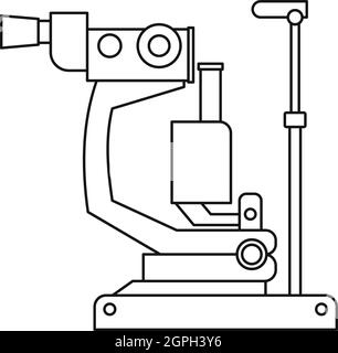 Phoropter, ophthalmologische Tests Gerätesymbol Maschine Stock Vektor